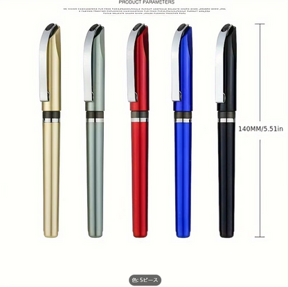 高級メタルゲルペン 黒インク 耐久性と滑らかな書き心地 ビジネスやオフィスでの使用に最適 - 新学期ギフトセット、筆記用ペン
